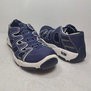 Sand N Sun Mens Aqua Lace Sz 9 M Blue Water Summer Quick Drying‎ Sandals